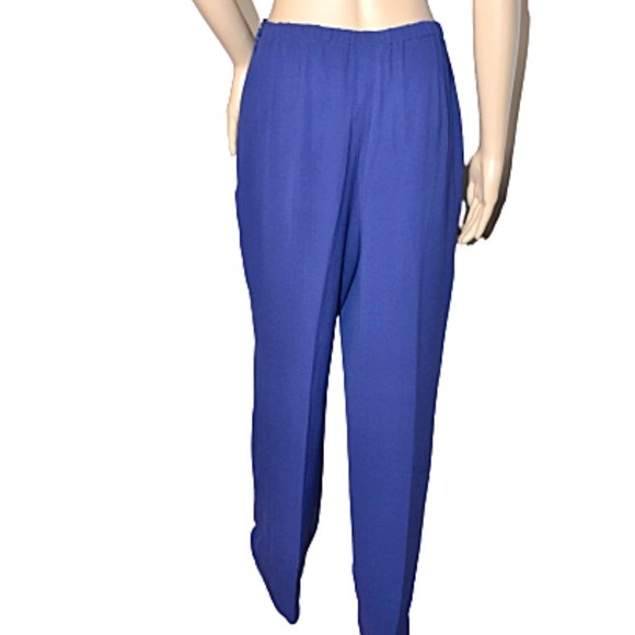 NWT Talbots Violet Purple Silk flat Front Pants 6 - Picture 3 of 4